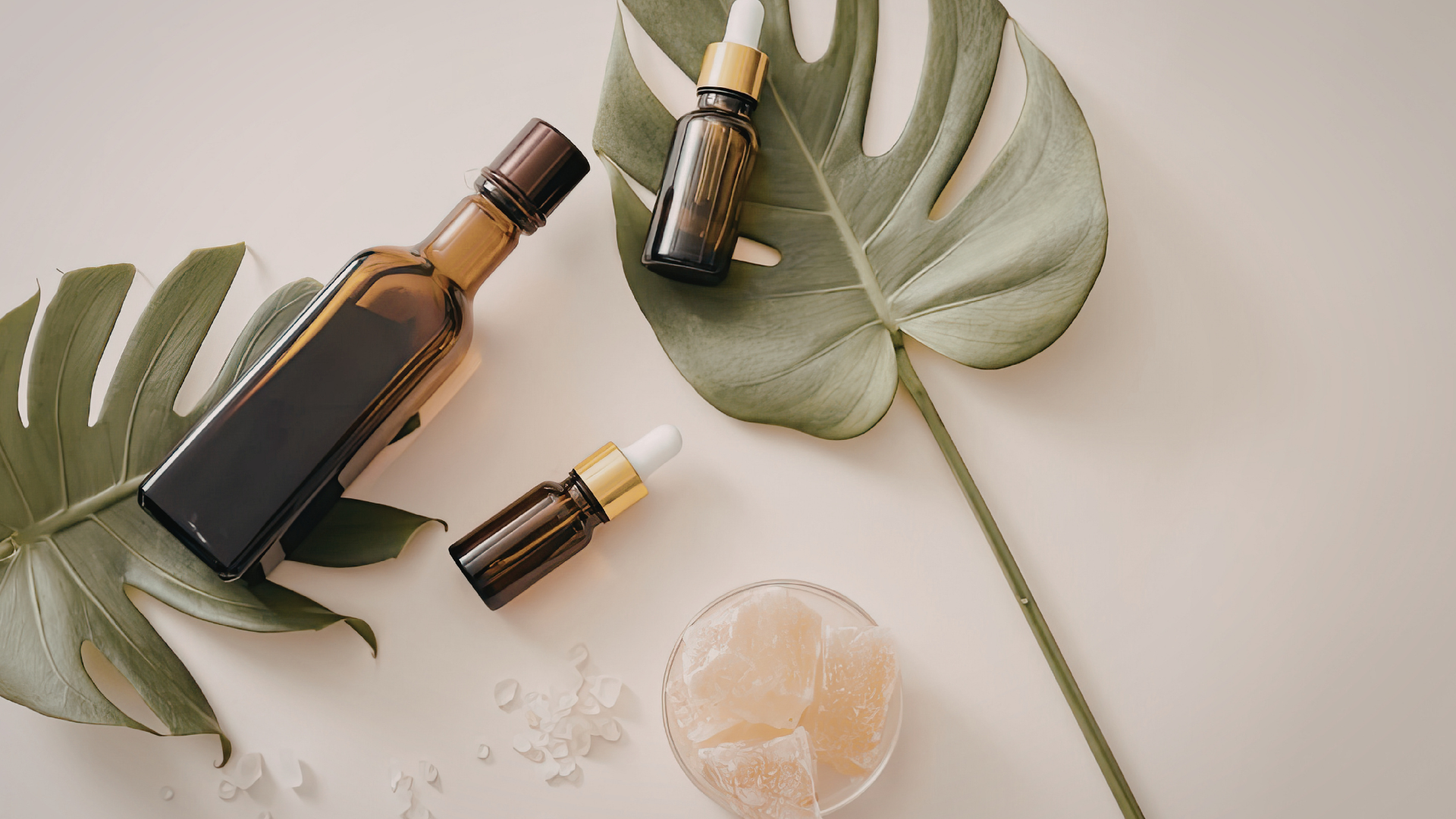 Natural ingredients and essential oils arranged in a calm setting for breathing support.