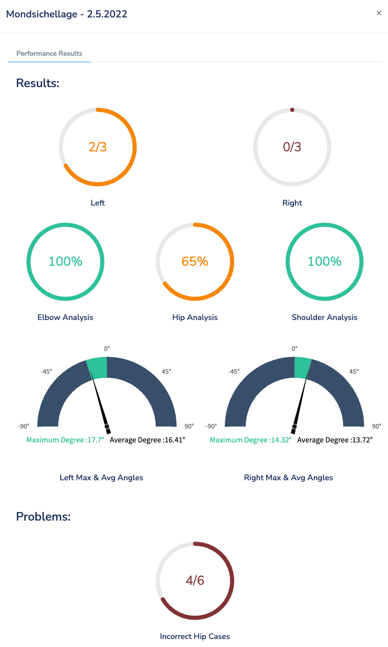 Performance results